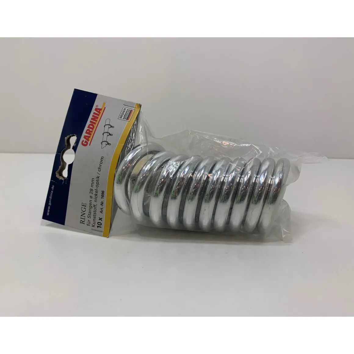 Gardinia Ringe 56 mm verchromt