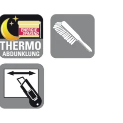 Gardinia Rollo EasyFix Thermo 45 x 150 cm grau