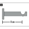 Gardinia Träger Chicago offen für Durchmesser 20 mm 8 cm weiß
