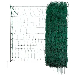 Geflügelnetz PoultryNet Doppelspitze 2500 x 106 cm dunkelgrün