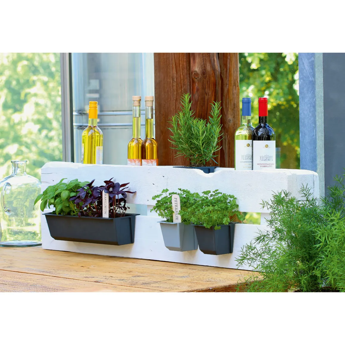 Geli Pflanzgefäß Easy 37 x 14 cm anthrazit