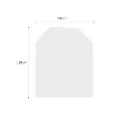 Glasbodenplatte 8mm Sechseck100x120cm