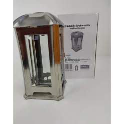 Grablampe Edelstahl mit Facettenglas matt
