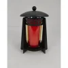 Grablaterne Metall schwarz klares Glas