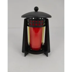 Grablaterne Metall schwarz klares Glas
