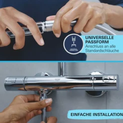 Grohe Brauseschlauch „VitalioFlex Comfort“, chrom, 1,75 m