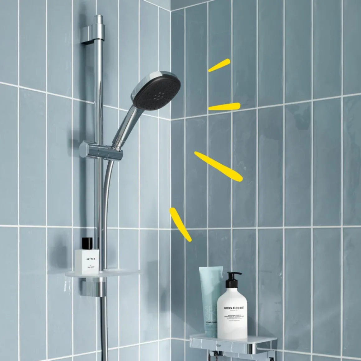 Grohe Brausestangenset Vitalio Comfort 110 3 Strahlarten (Rain, Jet, Massage)
