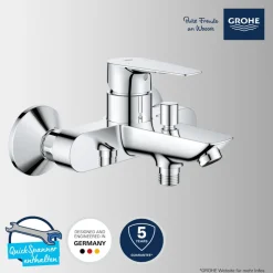 Grohe Einhand-Wannenbatterie Start Edge chrom 15 x 16,8 cm
