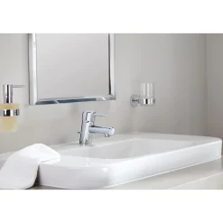 Grohe Halter mit Glas Essentials silber 10,6 x 9,9 cm