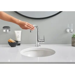 Grohe Halter mit Glas Essentials silber 10,6 x 9,9 cm