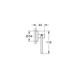 Grohe WC-Papierhalter ohne Deckel Essentials verchromt