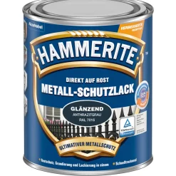 Hammerite Metallschutzlack silbergaz Hammerschlag 750 ml