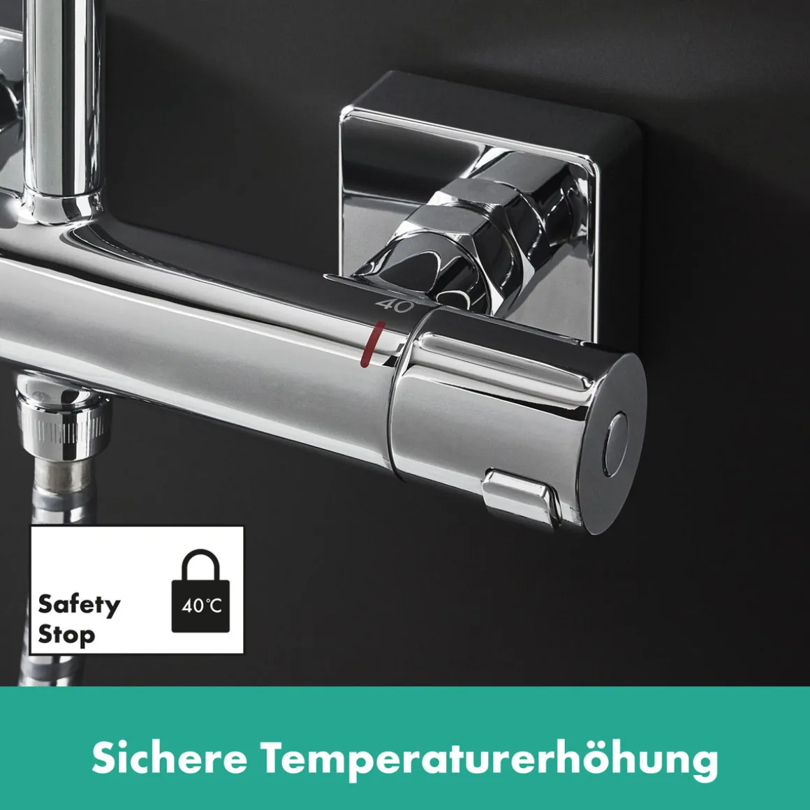 Hansgrohe Duschsystem Vernis Shape mit Thermostat chrom
