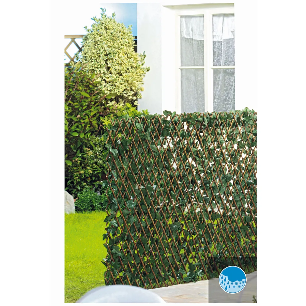 Hartmann Scherenspalier Weide mit Kunststoffblättern Efeu 1 x 2 m