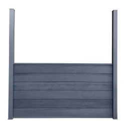 Hartmann WPC Steckzaunsystem anthrazit 6er-Pack