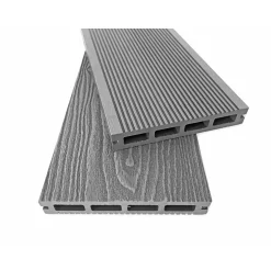 Hartmann WPC-Terrassendiele grau geriffelt 200 x 14,5 x 2,3 cm