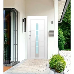 Haustür Kunststoff T84 weiß 100 x 210 cm Anschlag rechts