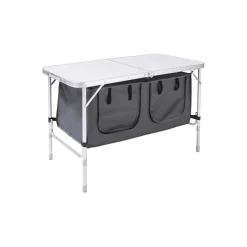 Haveson Camping-Tisch mit Ablagefächern