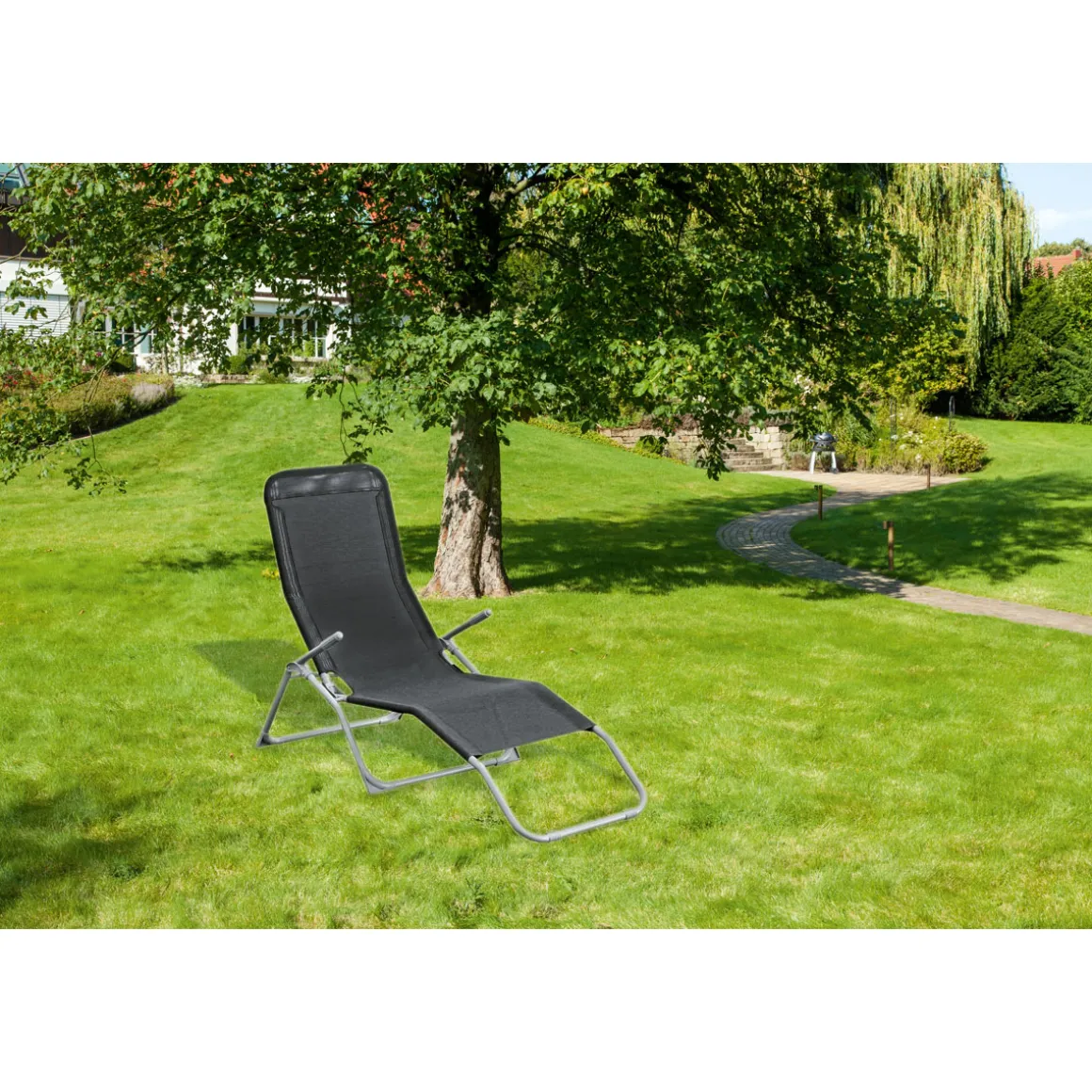 HavesonFreizeitliege 140 x 60 x 95 cm Anthrazit