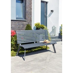 Haveson Gartenbank Halmstad anthrazit 150 x 89 x 63 cm