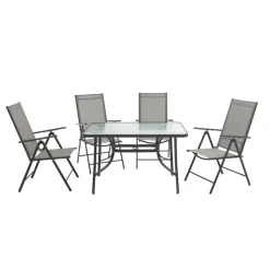 Haveson Gartenmöbelset Leipzig 5-teilig