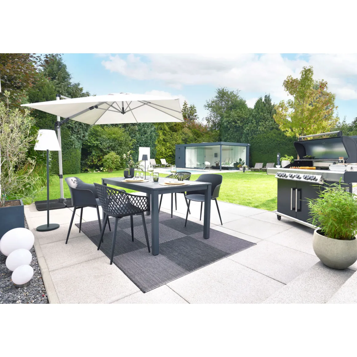 Haveson Gartentisch Bergamo BxHxT 160 x 74 x 90 cm