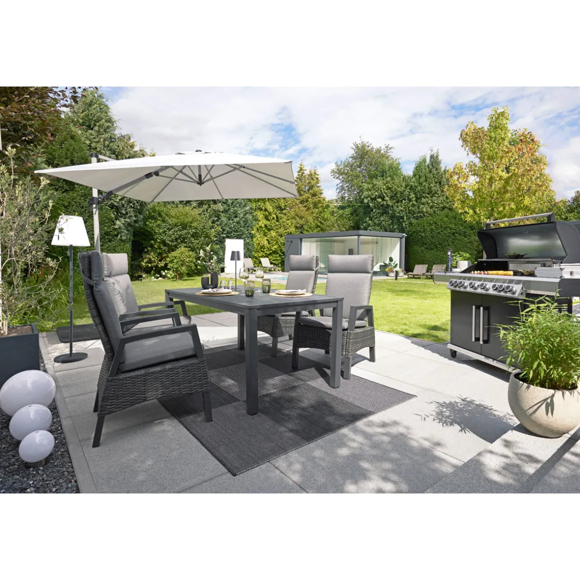 Haveson Gartentisch Bergamo BxHxT 160 x 74 x 90 cm