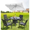 Haveson Marktschirm Udine silber-grau 210 x 140 cm