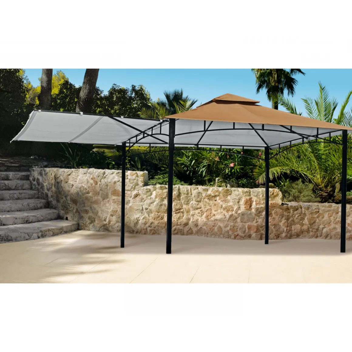 Haveson Pavillon cappuccinofarben 330 x 330 cm