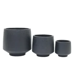 Haveson Pflanztopf PORES anthrazit 42 x 42 x 38 cm