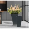 Haveson Pflanztopf Terrazzo konisch-eckig 42 x 42 x 75 cm