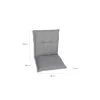 Haveson Sitzauflage Niederlehner 100x48x4cm hellgrau
