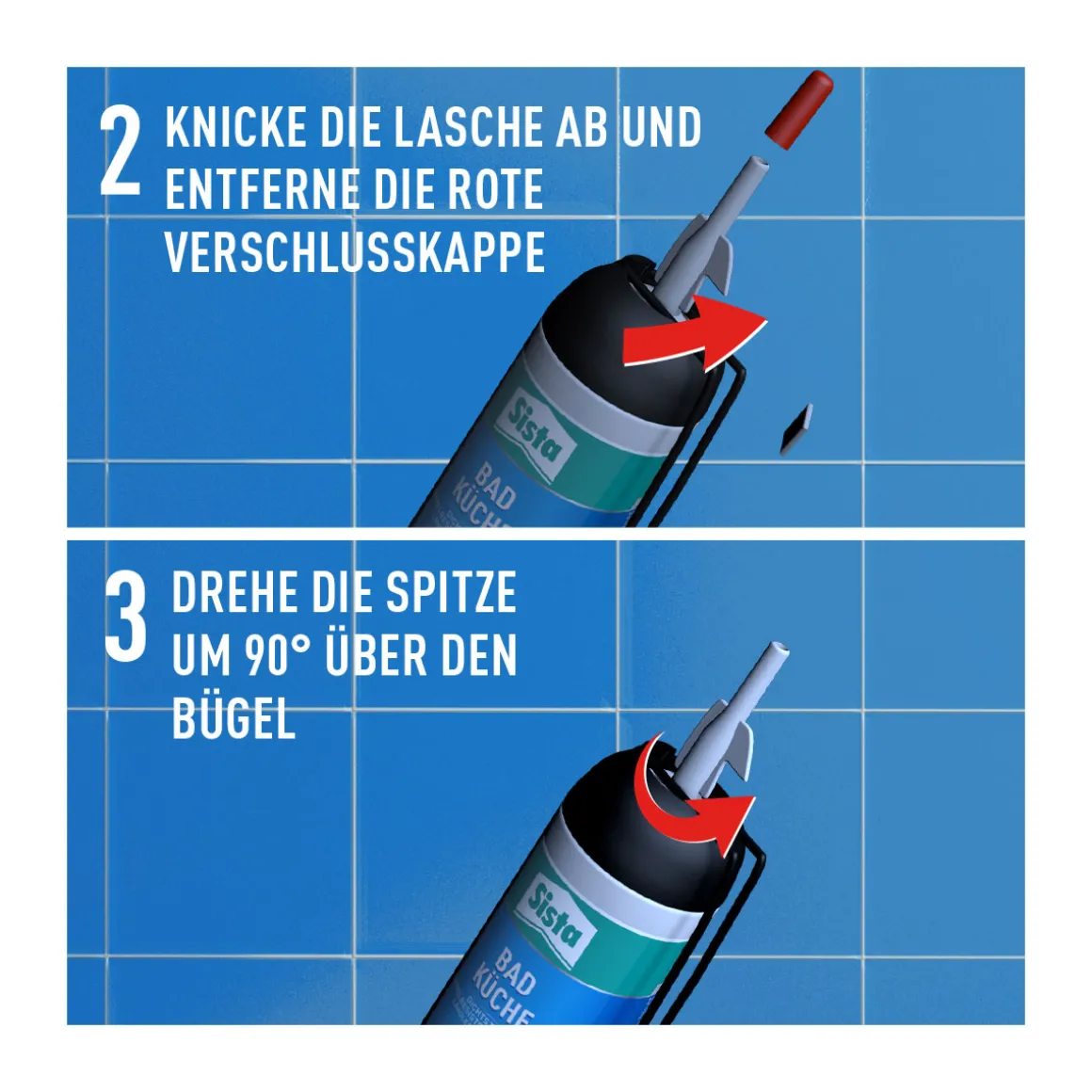 Henkel Sista Silikon Bad und Küche 100 ml weiß