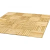 Holzfliese Kiefer geriffelt braun 50 x 50 cm