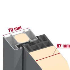 HT Malmo RC2 110x210cm Energiesparend u.Einbruchsicher RC2 Ud 0,79W/m2K,Anthr R