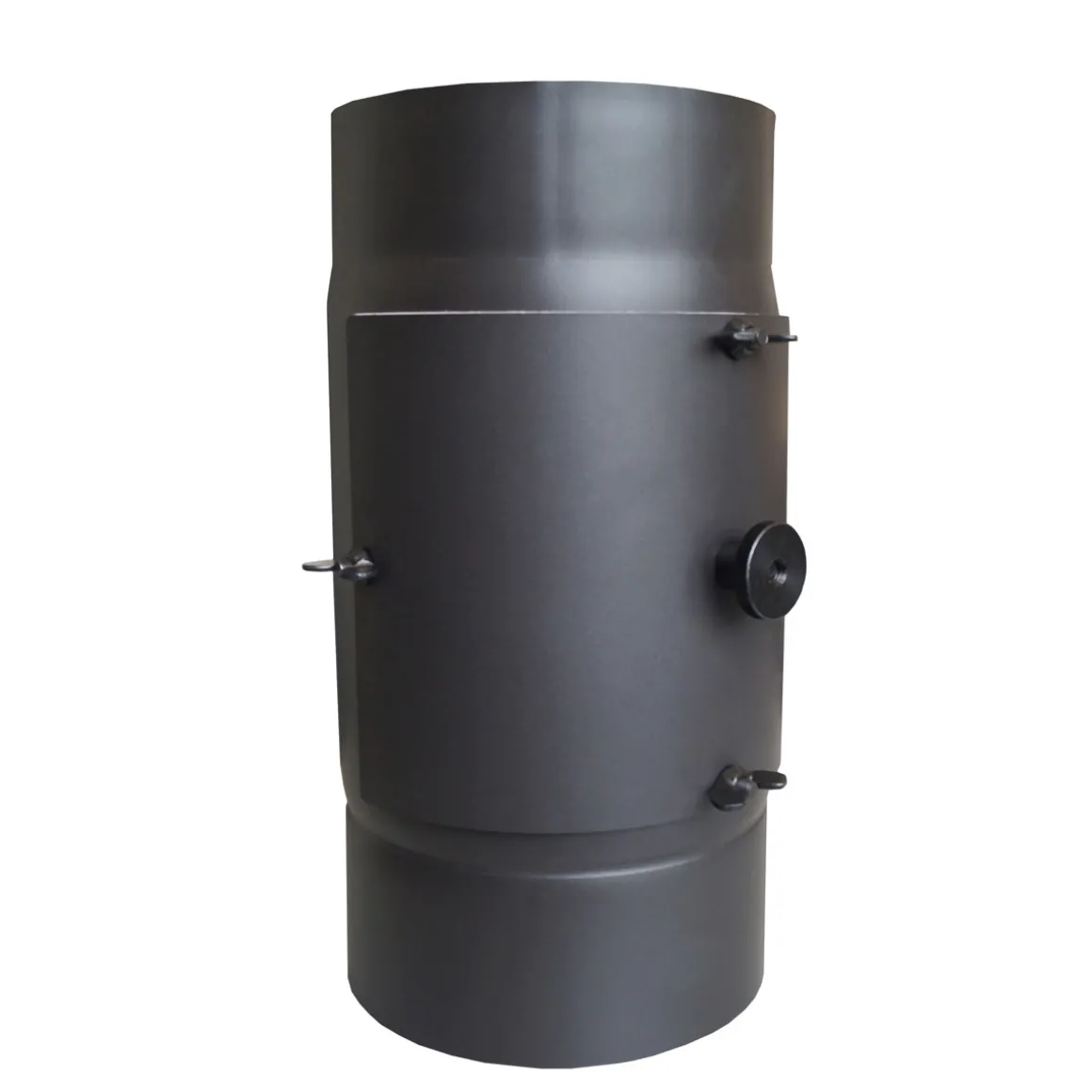 Kaminfilter - KaminFILTERKat, Ø 150 mm, mit Revisionstür, Farbe: Dunkelgrau