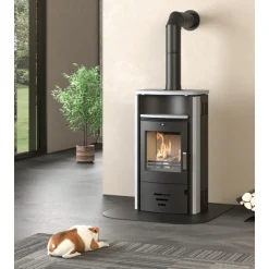 Kaminofen Stockholm 4.0 6,5kW GranitAnschl. oben 150mm