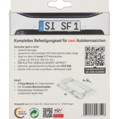 Kennzeichenhalter simple fix transparent