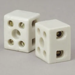Keramikklemmen 2-polig VDE weiß 2,5-4 mm 2 Stück