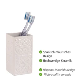 Keramik Zahnputzbecher Mod. Cordobaweiß