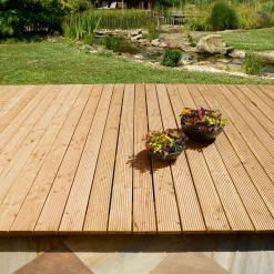 Kiefer-Terrassendiele zweiseitig genutet 200 x 14,6 x 2,6 cm
