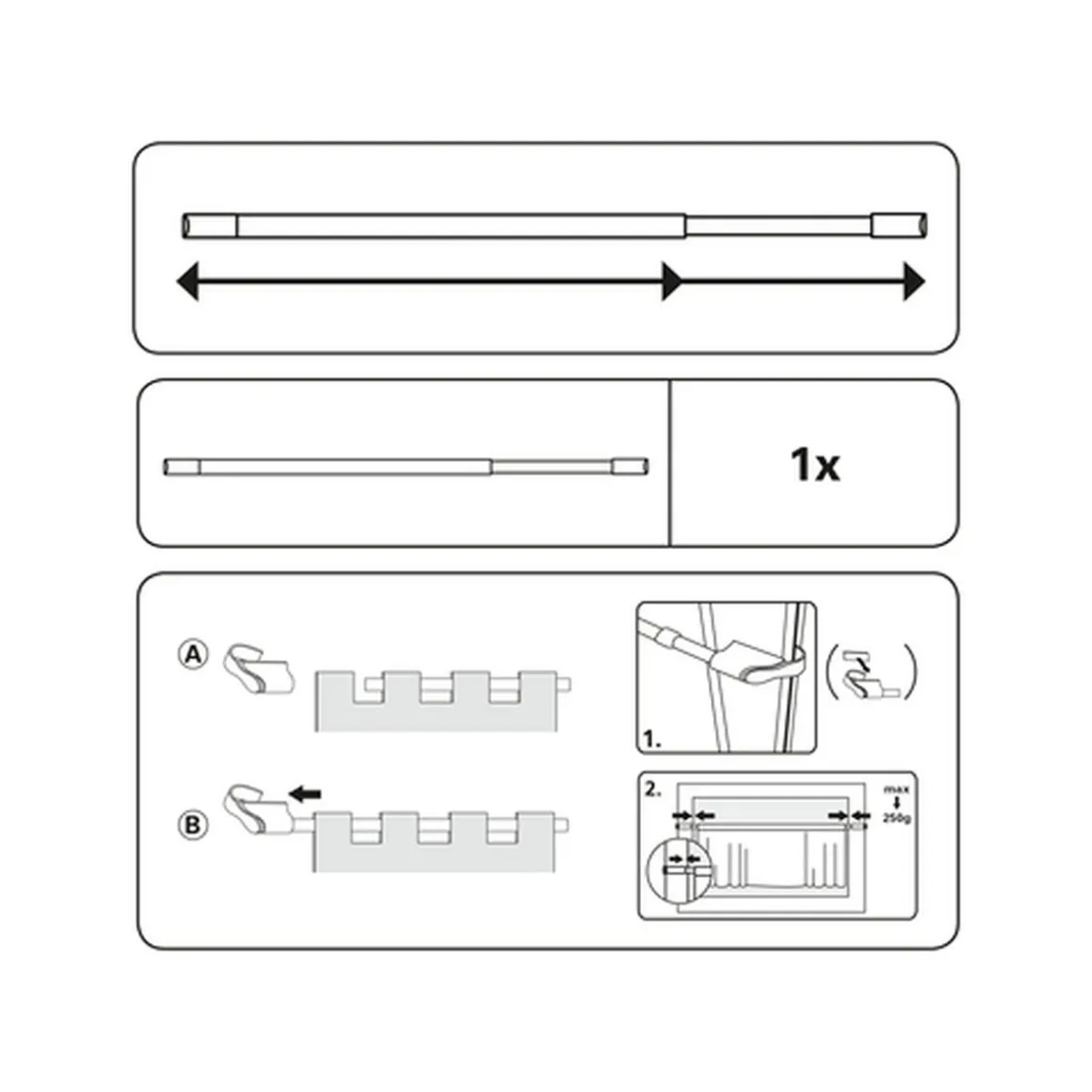 Klemmvitrage 10/12 75-125 silber