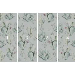 KomarVlies Fototapete Cactus Grey 400x250 cm