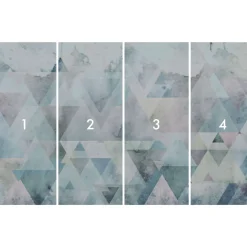 KomarVlies Fototapete Triangles Blue 400x250 cm