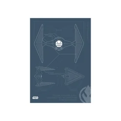 KomarWandbild Star Wars Blueprint Sith TIE-Fighter 50x70 cm