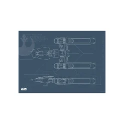 KomarWandbild Star Wars EP9 Blueprint Y-Wing 50x40 cm