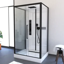 Komplettdusche Urban 2 Rectangle BxHxT115x215x90, Alu. Schwarz