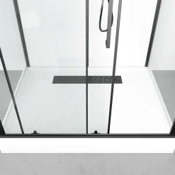 Komplettdusche Urban 2 Rectangle BxHxT115x215x90, Alu. Schwarz