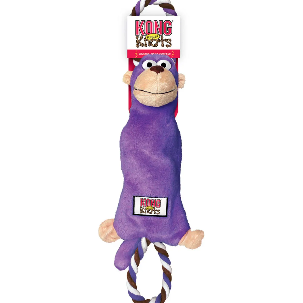 KONG Hundespielzeug Tugger Knots Affe lila 36 cm