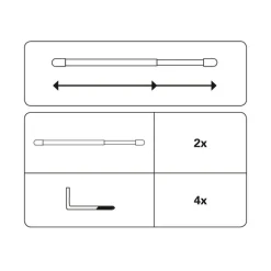 K-Vitragest. extra 30cm weiß